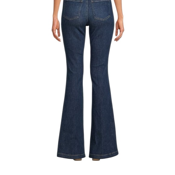Spanx Shape Wear Dark Wash Flare Stretch Jeans M - Picture 1 of 7